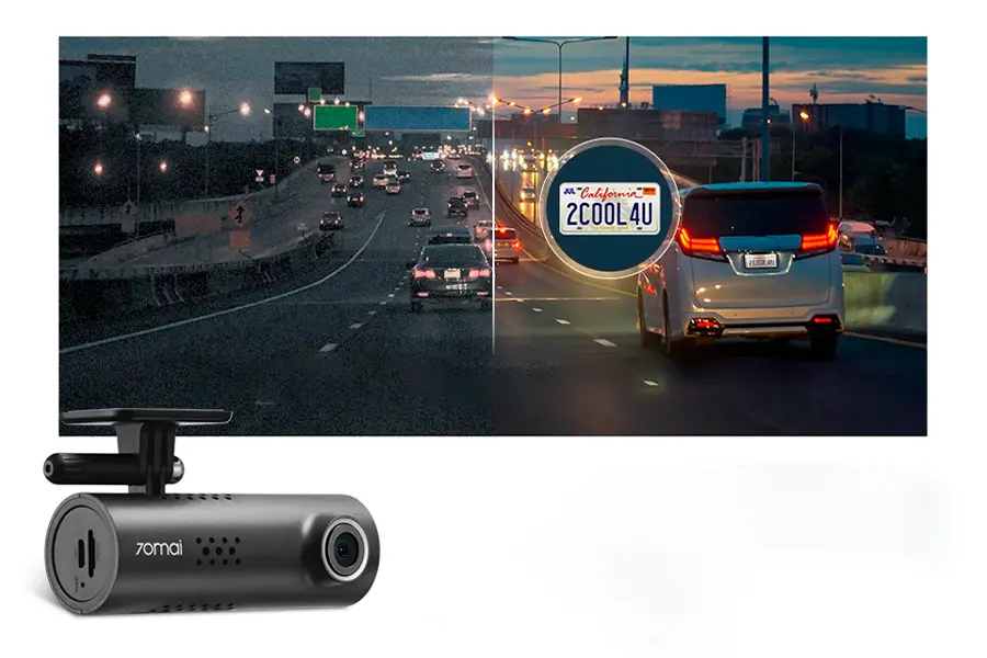 Ночная съемка 70mai Dash Cam 3 M200
