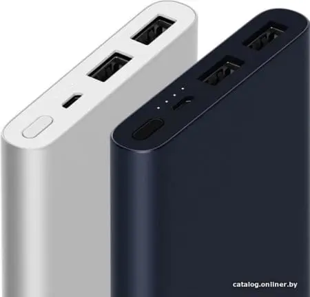 Внешний аккумулятор Xiaomi Mi Power Bank 2i 10000mAh (серебристый)