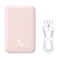 Внешний аккумулятор Baseus Magnetic Wireless PPCX020004 6000mAh (розовый)