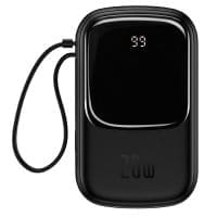 Внешний аккумулятор Baseus Qpow Pro Digital Display Fast Charge 10000mAh 20W (черный)