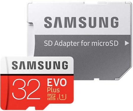 Карта памяти Samsung EVO Plus microSDHC 32GB + адаптер